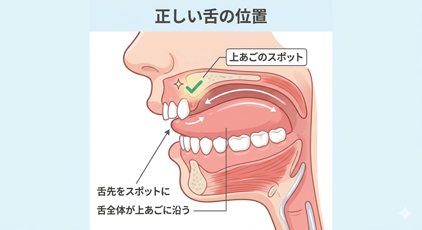 正しい舌の位置のイメージ
